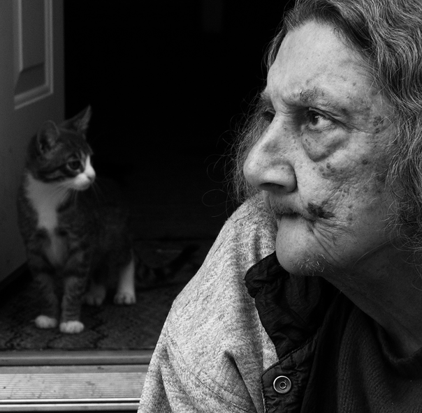 2004 old lady and cat