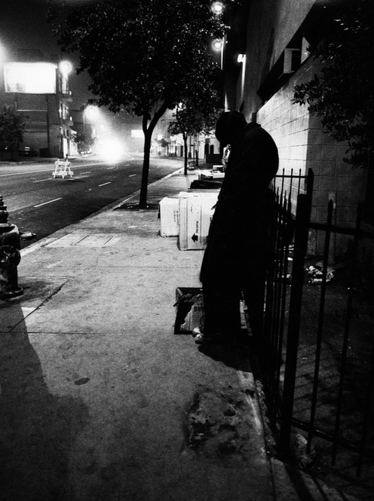 Evening in Skid Row, Los Angeles 1980s