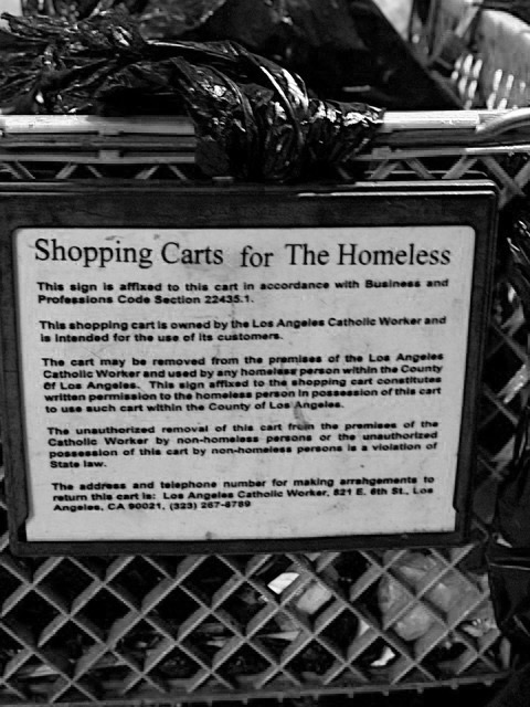 Shopping Carts for the Homeless, Skid Row, Los Angeles 1980s